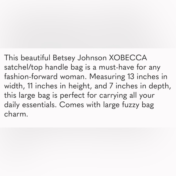 ❌ SALE❌🔥HARD FIND🔥 Betsey Johnson XObecca Hearts Crossbody Tote Bag. NEW. - Picture 9 of 11